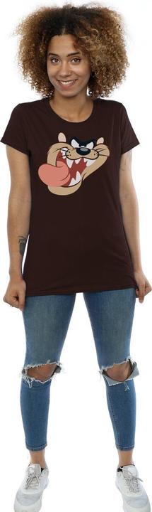 Actual product image Looney Tunes Womens/Ladies Tasmanian Devil Face Cotton T-Shirt (XL)