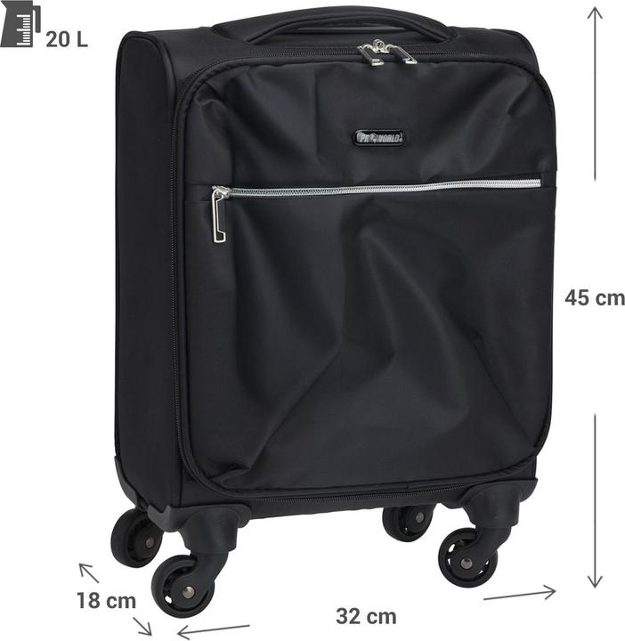 Produktbild Casativo Reise-Set aus kompaktem Handgepäck-Trolley Koffer (20L, 32x45x18 cm) & TSA-Gepäckschloss (20 l)