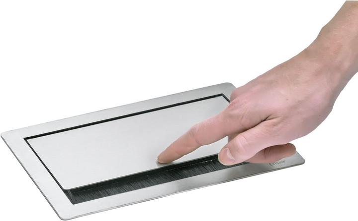 Immagine prodotto Evoline Striscia di prese M Flip Top Push Data 3x prese Schuko, acciaio inox (3x, CEE 7/3, 3 m)