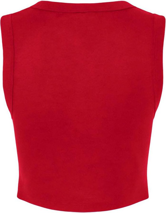 Actual product image Bella Canvas Womens/Ladies Plain Micro-Rib Muscle Crop Top (40 D)