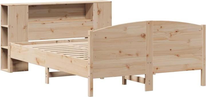Produktbild vidaXL Massivholzbett Holzbett Bett mit Regal ohne Matratze Weiss 180x200cm (180 x 200 cm)