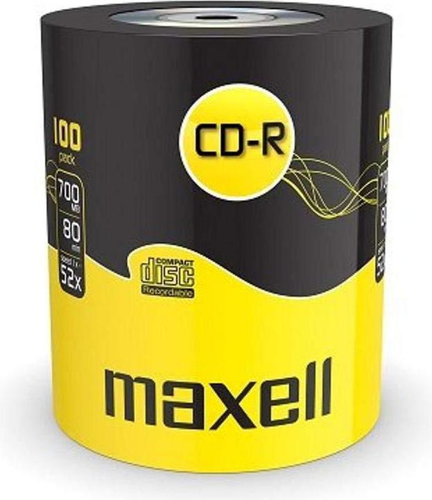 Immagine prodotto Maxell CD-R 80XL 52x 100 Pack (100x)