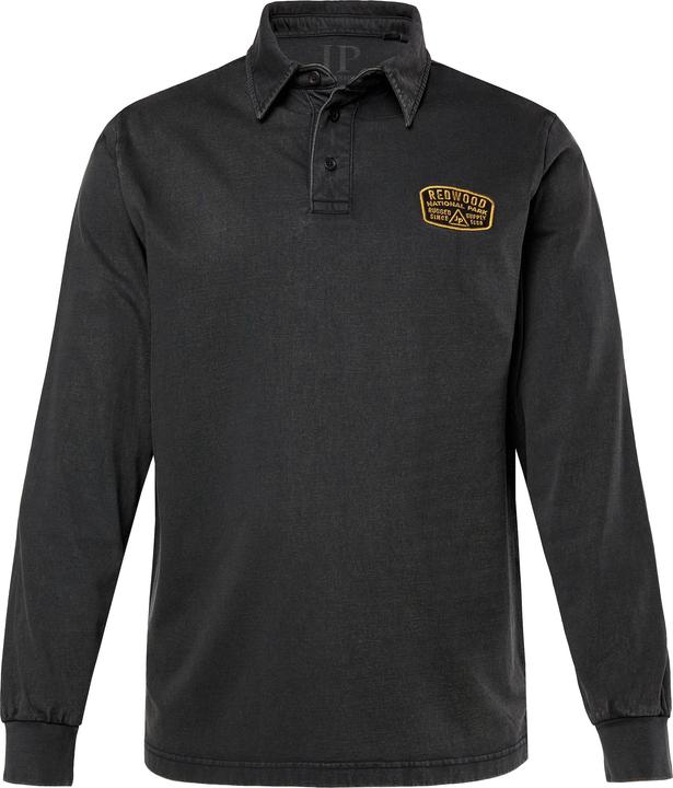 JP1880 Poloshirt, Langarm, Badge, Vintage Look (5XL)