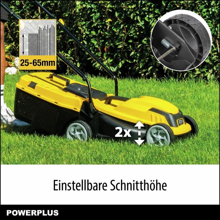 Produktbild Powerplus Rasenmäher POWEG62205 30 L 1300 W 230 V 32 cm 20-70 mm (Netzbetrieb)