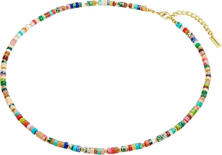 Image du produit Yokoamii Femme métal pierre naturelle or jaune 50,0 cm chaîne de base + 5,0 cm extension - 30134 (Alliage métallique, 50 - 55 cm)