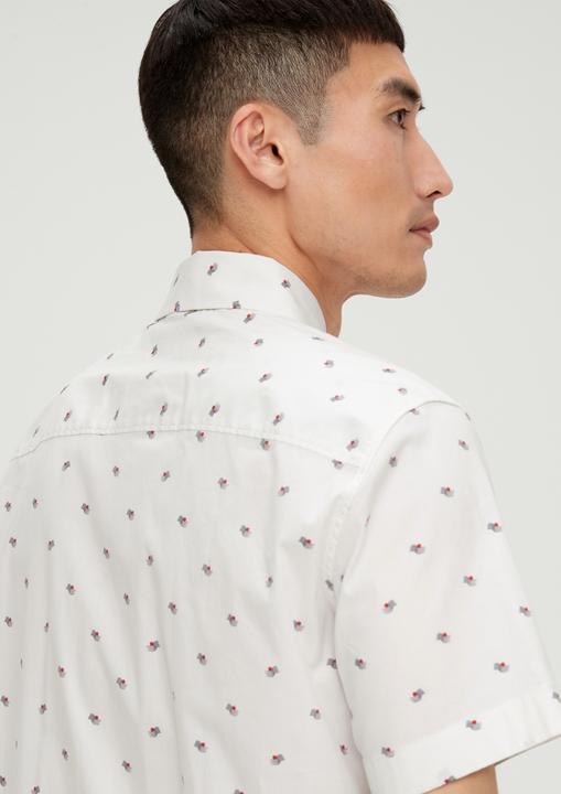 Produktbild s.Oliver Hemd Slim: Kurzarmhemd mit Alloverprint (L)