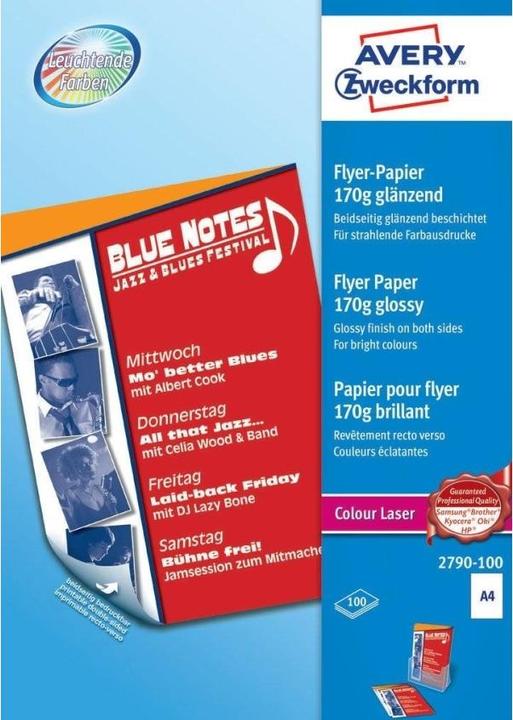 Produktbild Avery Colour Laser Flyer-Papier (A4, 100 Blätter, 170 g/m²)
