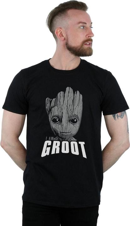 Actual product image Mens Guardians Of The Galaxy Groot Face T-Shirt (3XL)