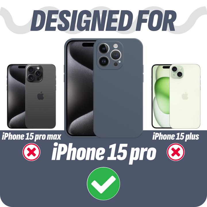 Produktbild Cazy Silikon Hülle Kompatibel mit iPhone 15 Pro - Soft TPU Schutz - (Apple iPhone 15 Pro)