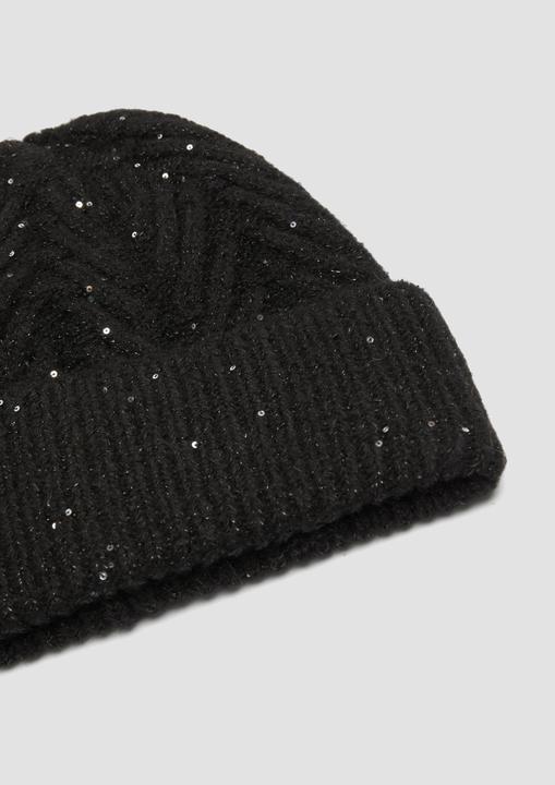 Actual product image s.Oliver Mütze Strickmütze mit Glitzergarn