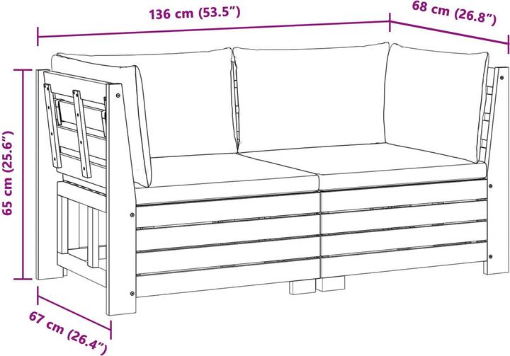 Produktbild vidaXL Outdoor-Sofa