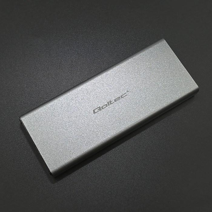 Actual product image Qoltec Aluminiowa Obudowa | Kieszeń na dysk M.2 SSD | SATA | NGFF | USB 3.0 | Super speed | 2TB | (M.2)