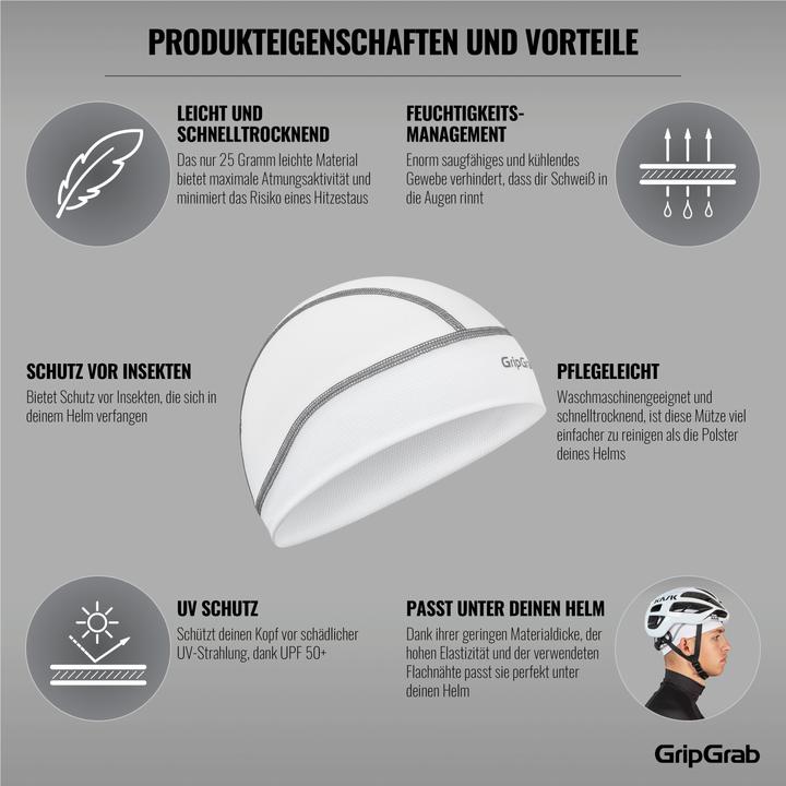 Produktbild GripGrab Summer Skull Cap Mesh