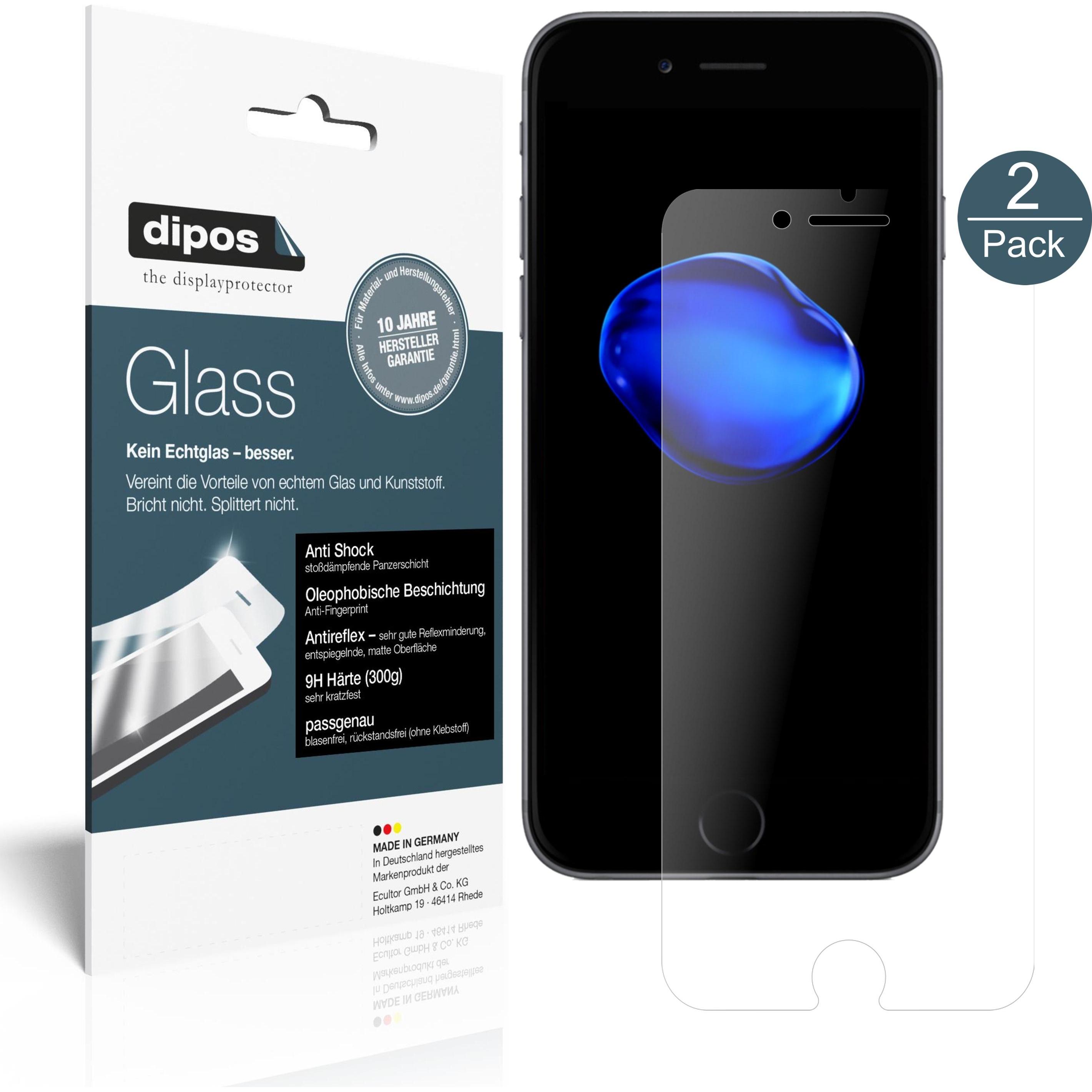 Dipos Displayschutz Anti-Shock (1 Stück, Apple iPhone 7), Smartphone Schutzfolie, Transparent