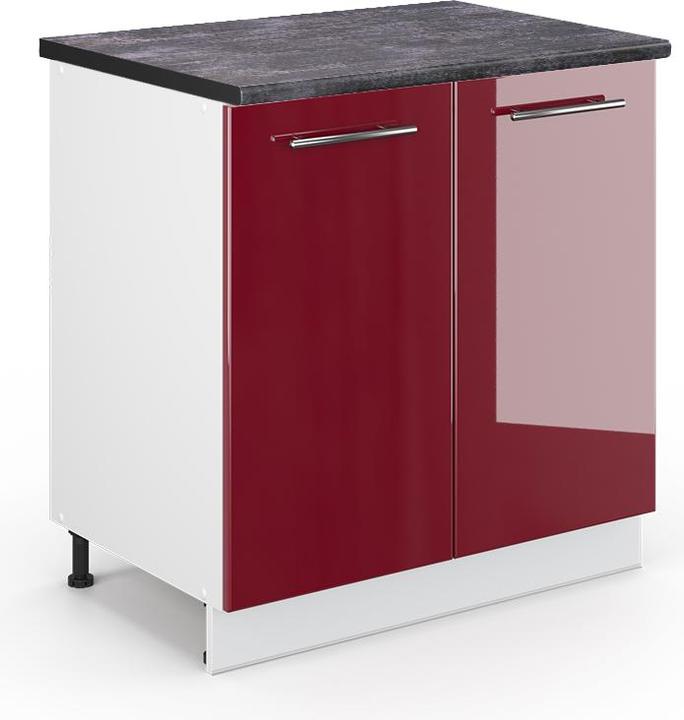 Anthrazit, Bordeaux Hochglanz, Rot, Weiss