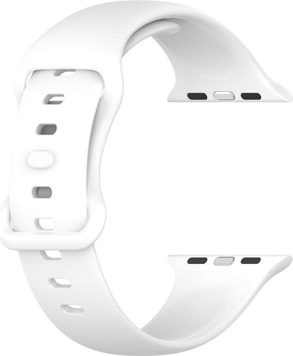Actual product image König Design Sport Replacement Strap for Apple Watch 1/2/3/4/5/6/SE 40 38 mm Large Silicone White