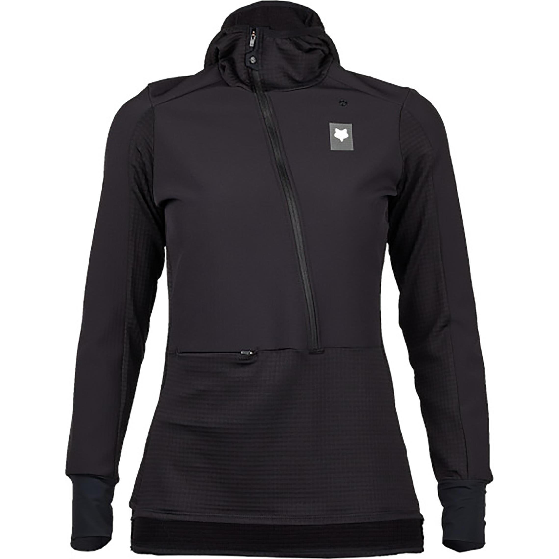 Fox, Damen, Velojacke, Hoody 24 W Defend Thermal Hoodie Blk (L), Schwarz, L