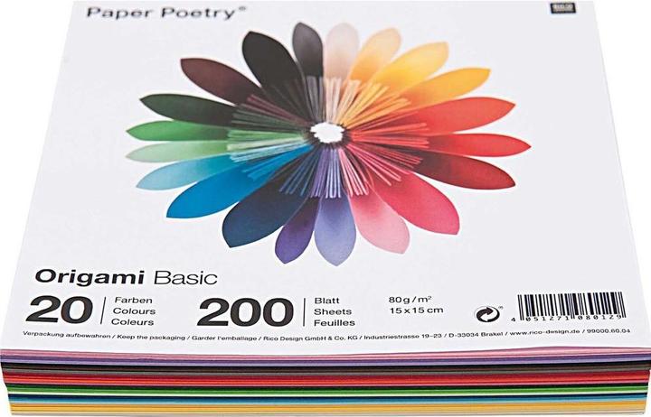Actual product image Rico Design Origami Basic, 15 x 15 cm.99000.60.04 (80 g/m², 200x)