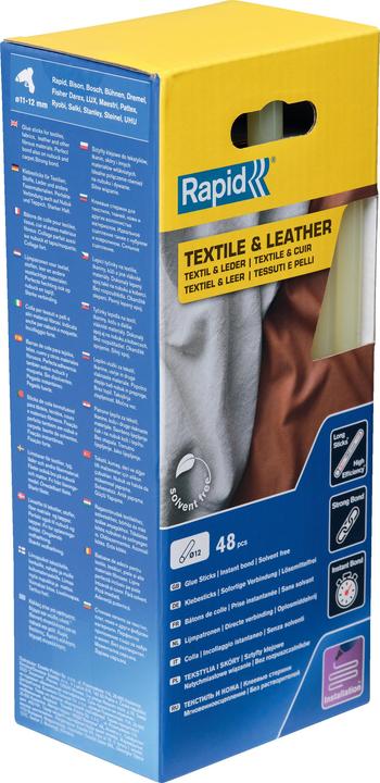 Rapid Bâtons de colle pour textile et cuir Ø12x190mm 48 pièces