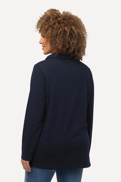 Produktbild Ulla Popken Sweatshirt, Karo, Frottee, Stehkragen, Langarm (42, 44)