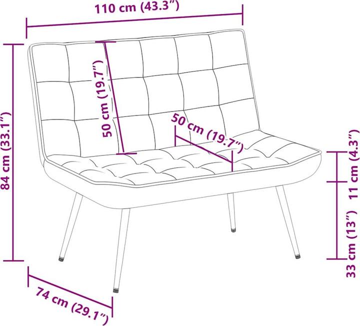 Image du produit vidaXL Sitzbank (110 cm)