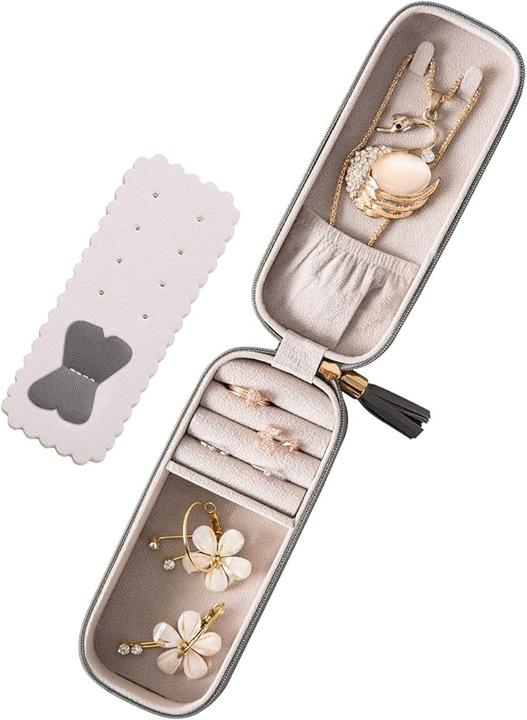 Actual product image Only-Bags.Store Travel Jewelry Box, Portable Jewelry Case, PU Jewelry Box, Small Jewelry Container, Jewelry Boxes