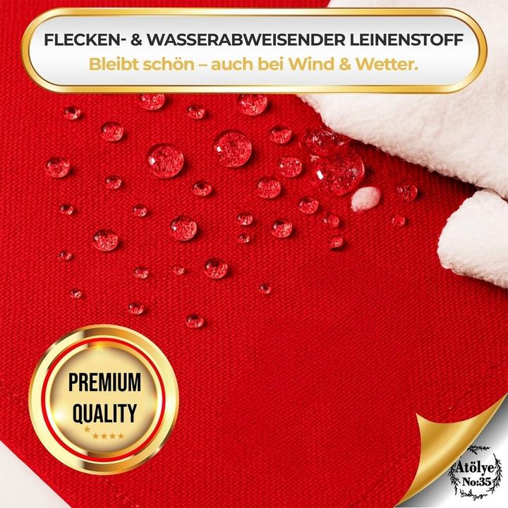 Immagine prodotto Atölye No:35 Kulturtasche Damen, Kosmetiktasche Rot, 32x24 cm