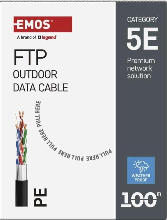 Immagine prodotto Emos FTP CABLE CAT5E PE 100M OUTDOOR (FTP, CAT5e, 100 m)