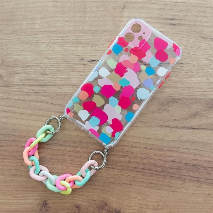 Actual product image Hurtel Colour Chain Case gel flexible elastic case cover with a chain pendant for Xiaomi Redmi Note 10 5G (Xiaomi Redmi Note 10 5G)