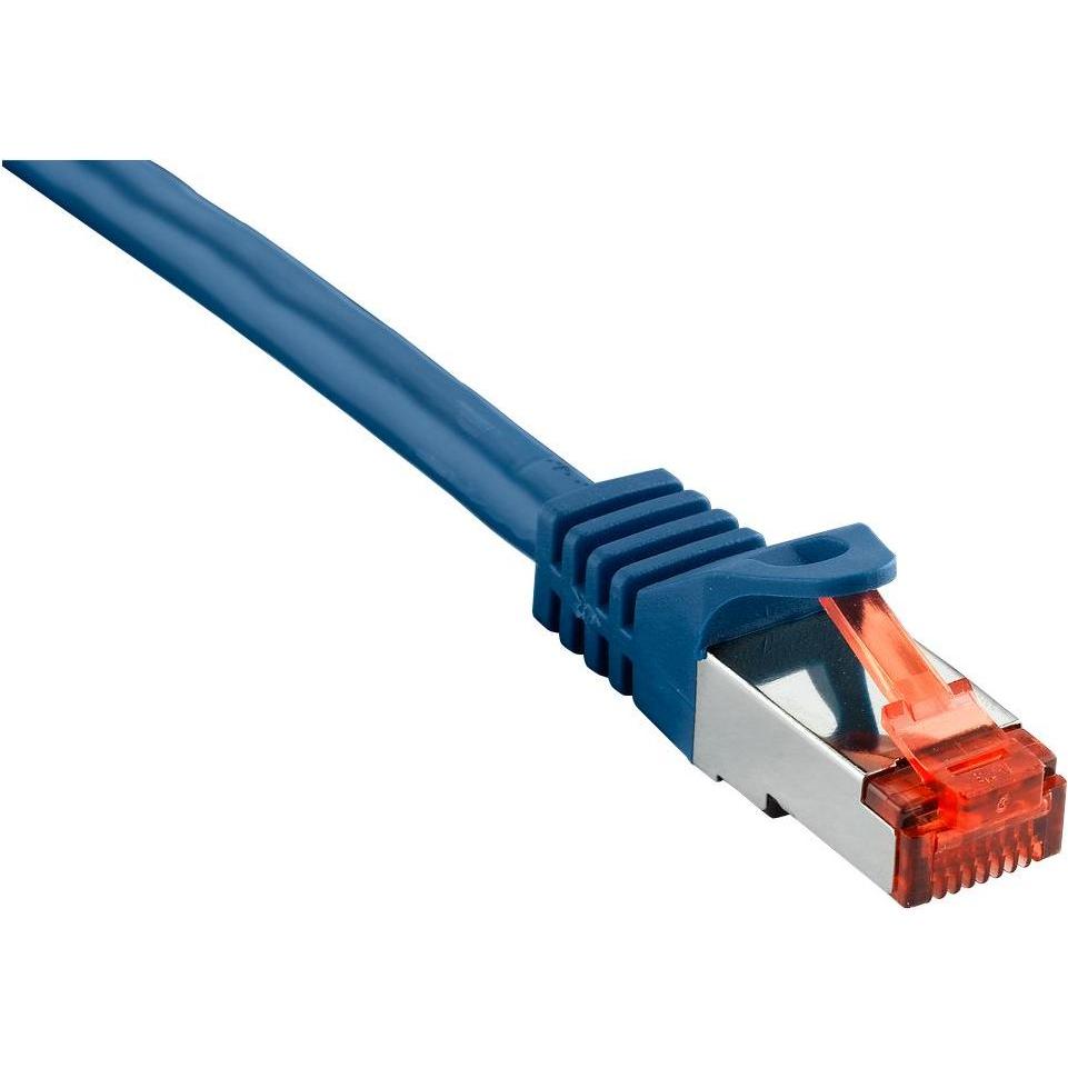 4x Good Connections RNS Patchkabel mit Rastnasenschutz, Cat. 6, S/FTP, PiMF, PVC, 250MHz, blau, 10m (S/FTP, CAT6, 10 m),...