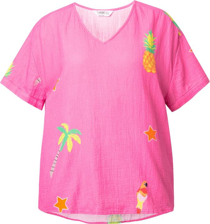 Immagine prodotto Angel of Style Blusa dal taglio oversize in mussola con stampa (50)