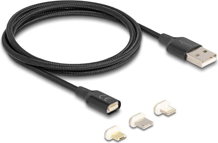 Actual product image Delock Magnetic charging cable set for 8 pin Lightning / Micr (1 m)