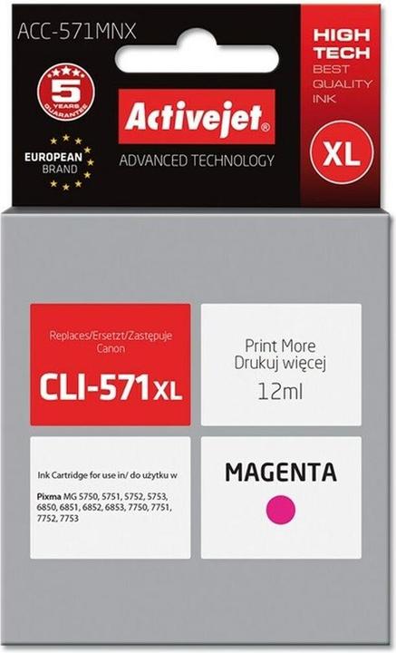 Produktbild Activejet ACC-571MNX Druckerpatrone (e) Kompatibel Hohe (XL-) Ausbeute (M)