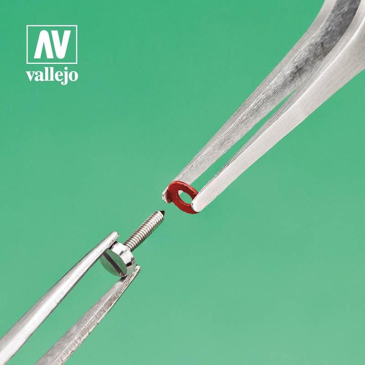 Immagine prodotto Vallejo Pinzette in acciaio inox a tariffa flat e arrotondata (120 mm) (T12007)
