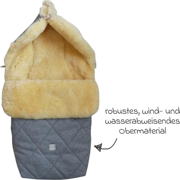 Actual product image Kaiser Baby Kaiser Lammfell Fusssack Coosy, light grey melange