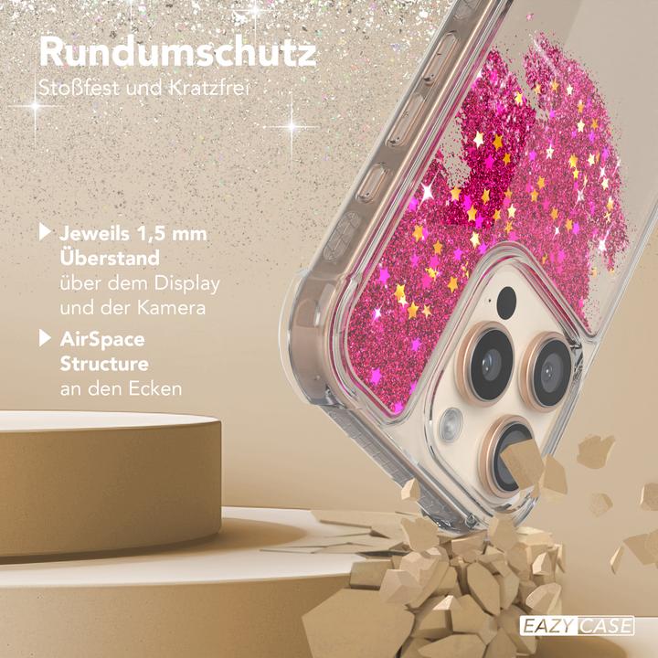 Actual product image EAZY CASE Liquid Glittery Hülle für iPhone 16 Pro (Apple iPhone 16 Pro)