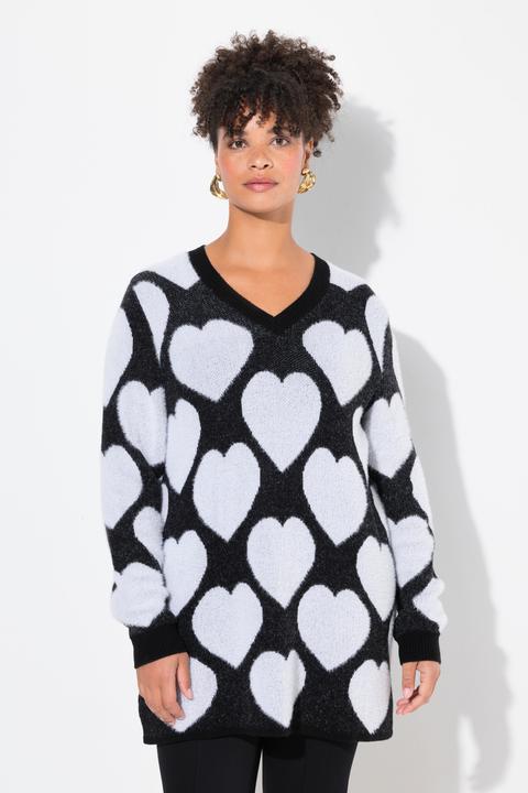 Produktbild Miamoda Pullover, weicher Feinstrick, Herzmuster (46, 48)