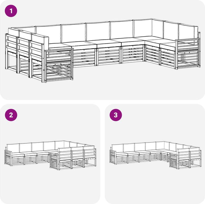 Produktbild vidaXL Outdoor-Sofa