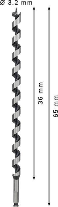 Actual product image Bosch Professional Zubehör PRO Wood Wood auger bit, 20 x 385 x 450 mm (11.1 mm)