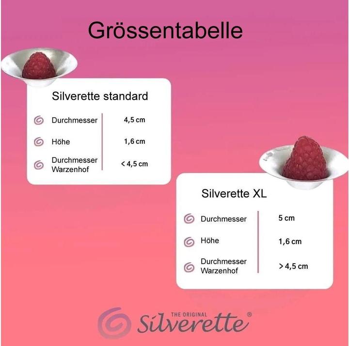 Actual product image Silverette Still-Silberhütchen XL ø5cm (XL)