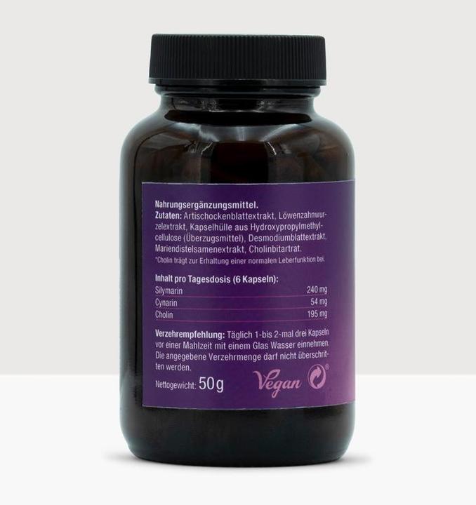 Nährwerte und Zutaten Effective Nature LeberVital mit Artischocke (90 Stück, Kapseln)
