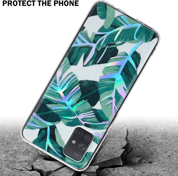 Actual product image Cadorabo IMD TPU Colorful Flowers & Leaves Cover (Samsung Galaxy A71)