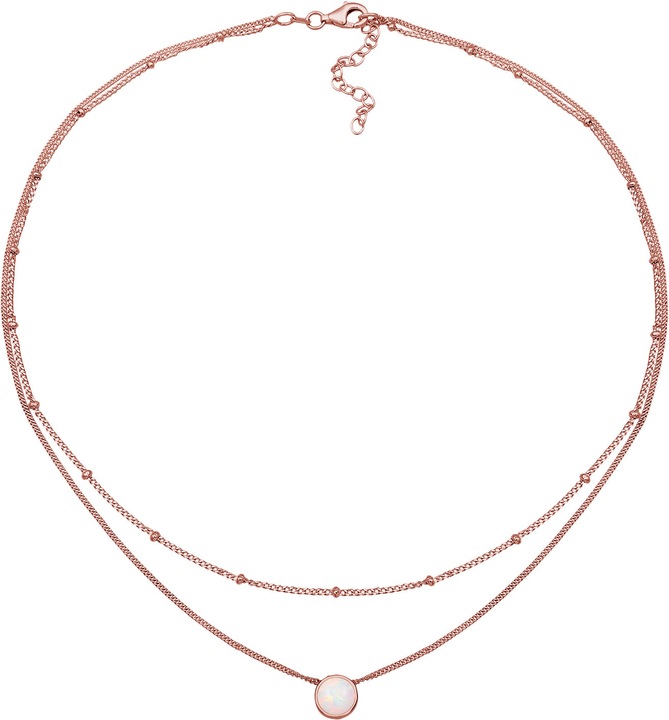 Image du produit Elli Choker, Layer, Opal (Opale Synthétique, Argent 925 sterling plaqué or, 36 cm)