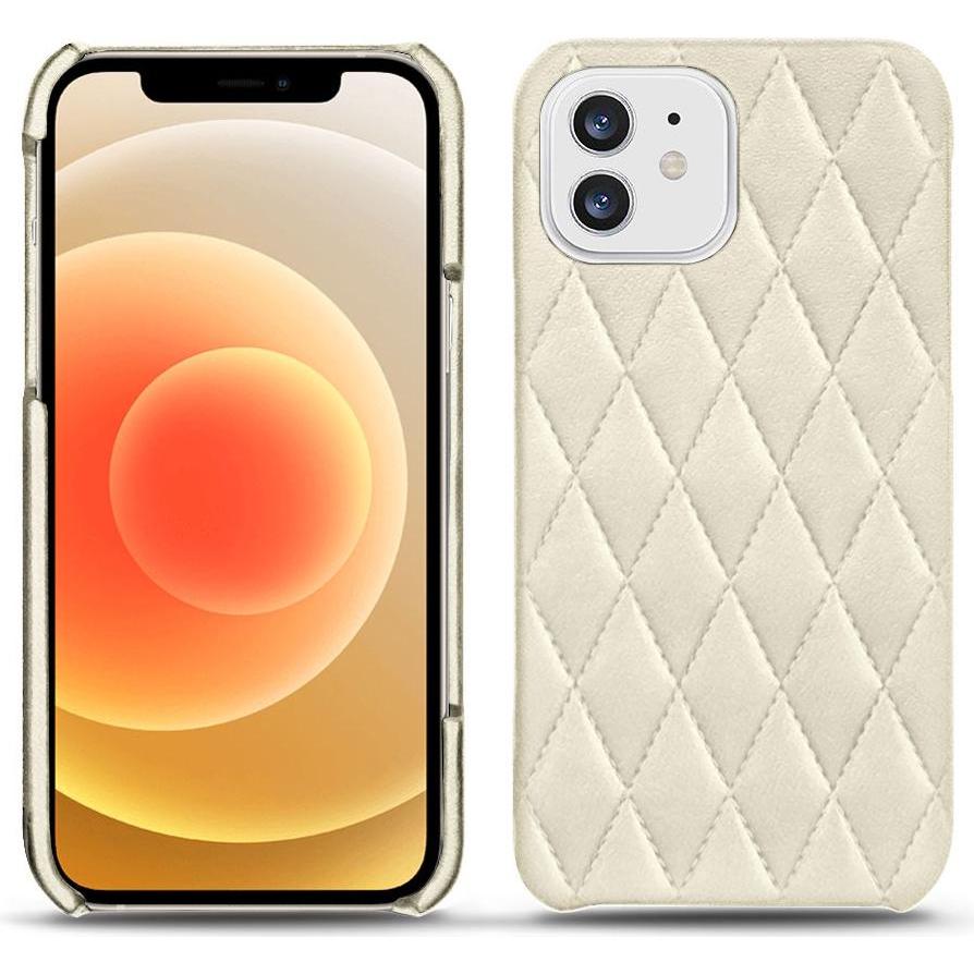 Noreve Lederschutzhülle (Apple iPhone 12 mini), Smartphone Hülle, Weiss