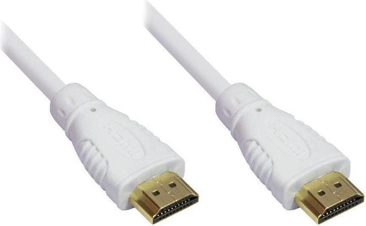 Varia Anschlusskabel High-Speed-HDMI-Kabel mit Ethernet, vergoldete Stecker, wei, 1m (1 m)