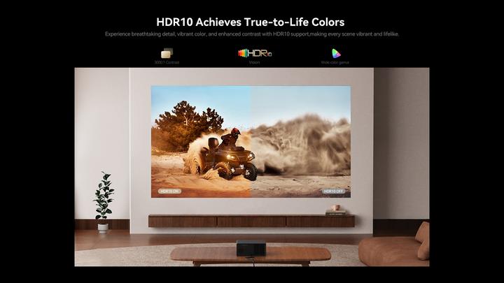 Image du produit Wanbo Projecteur X5 Pro (2025) 140 pouces, Full HD 1080P avec Android TV 11, BT 5.0, Noir UE (Full HD, 1100 lm)