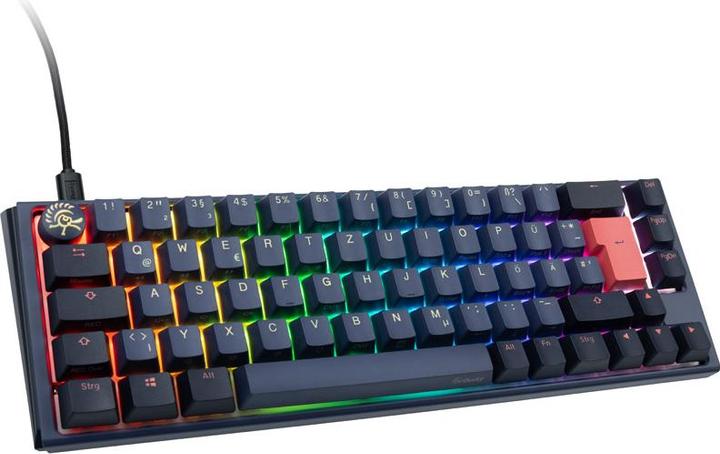 Actual product image Ducky One 3 Cosmic Blue SF Gaming Keyboard, RGB LED - MX-Blue (DE, Cable)