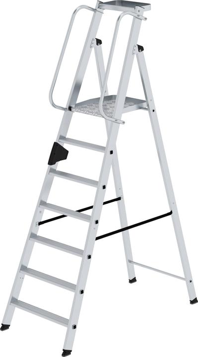 Immagine prodotto Munk Scaletta in alluminio con grande piattaforma (Scala a pioli, 143 cm)