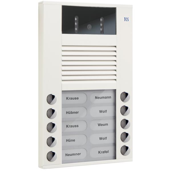 TCS, Campanello + Citofono, AVE14103-0018 Video colore 130 gradi stazione esterna AVE 10 tasti 2 file AP w