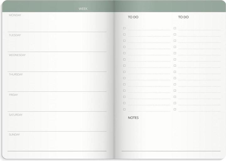 Actual product image Mayland-Burde Burde Week Planner undated blue